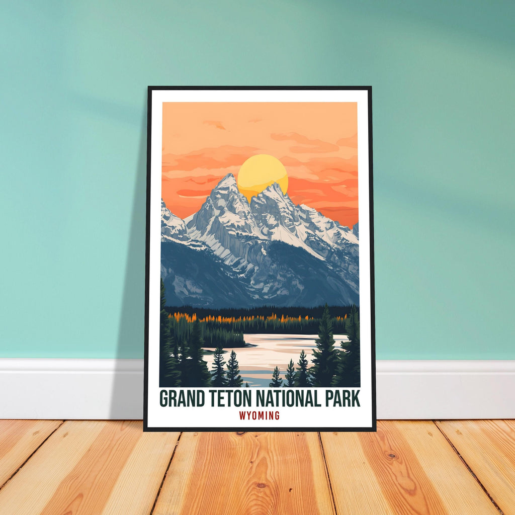 Grand Teton National Park Wyoming USA Travel Print Wall Art Wall Hanging Home Décor Grand Teton Gift Travel Art USA  Artwork Travel Poster