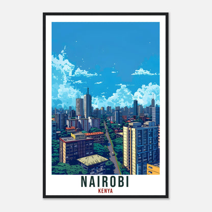 Nairobi Kenya Travel Print Nairobi Wall Art Wall Hanging Home Décor Nairobi Gift Art Lovers Kenya Artwork Gift Print African Landmark Poster