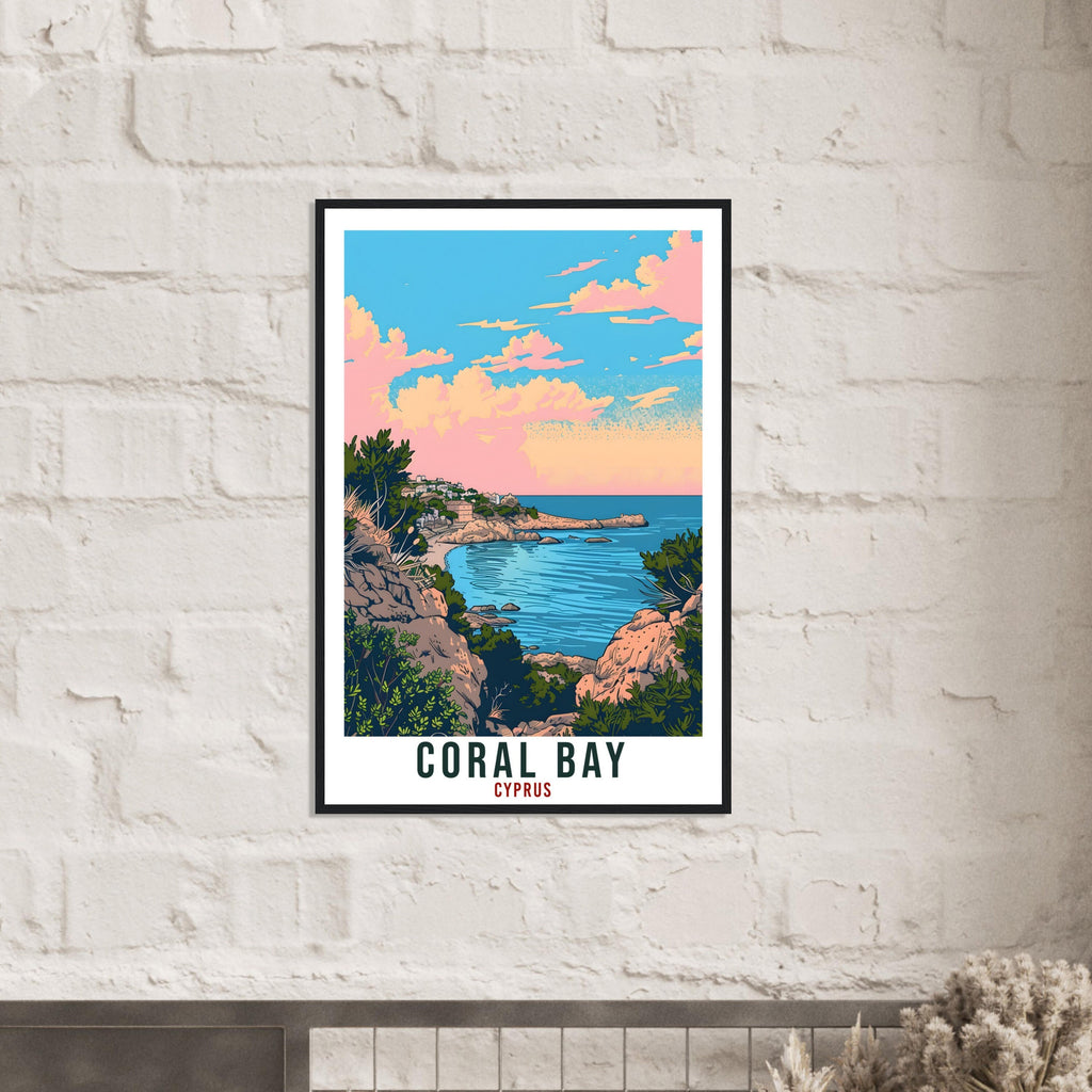 Coral Bay Cyprus Travel Print Cyprus Wall Art Wall Hanging Home Décor Coral Bay Gift Cyprus Landmark Artwork Gift Cyprus Peyia Travel Poster