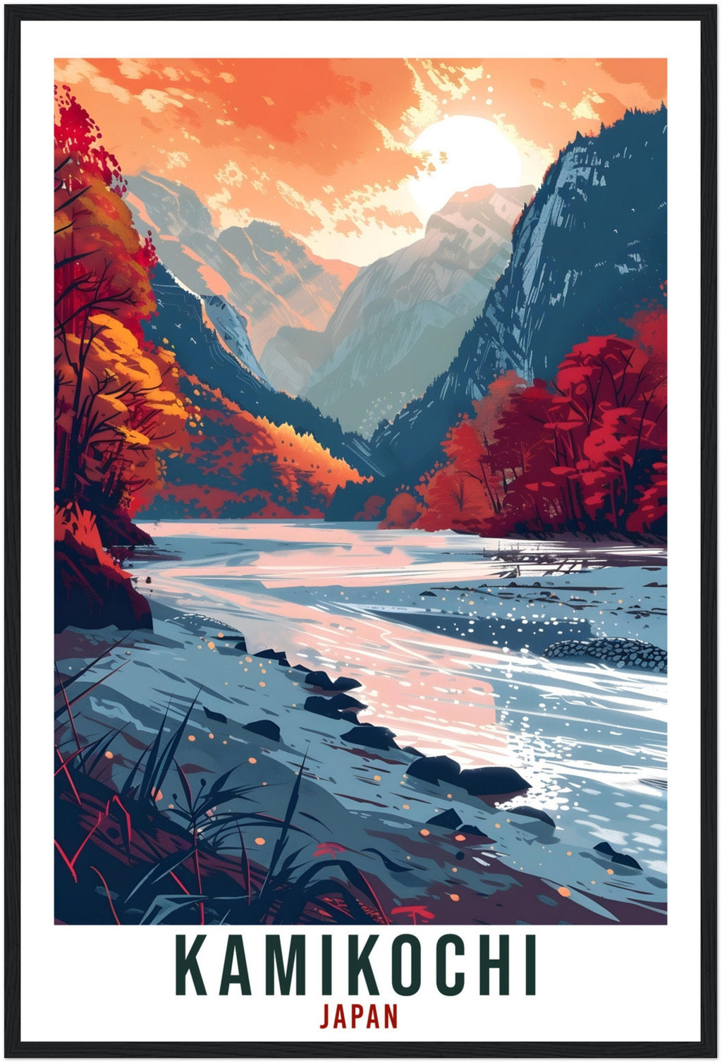 Kamikochi Travel Print Japan Home Decoration Wall Art Gift Wall Hanging Art Lover Japanese Artwork Japan Kamikochi Travel Poster Landscape