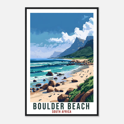 Boulder Beach South Africa Travel Print Wall Art Hanging Home Décor Boulder Beach Gift Art Lovers Artwork Gift Print South African Poster