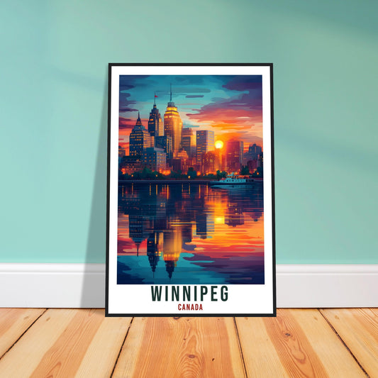 Winnipeg Travel Print Canada Home Decor Winnipeg Wall Art Gift Wall Hanging Art Lover Winnipeg Canadian Artwork Travel Poster Manitoba Art