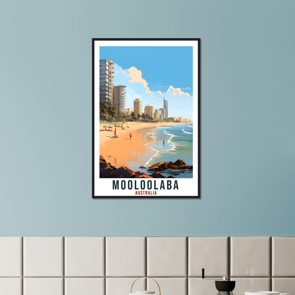 Mooloolaba Travel Poster Wall Art Mooloolaba Australia Home Décor Artwork Wall Hanging Mooloolaba Travel Print Australian Art Lovers Gifts