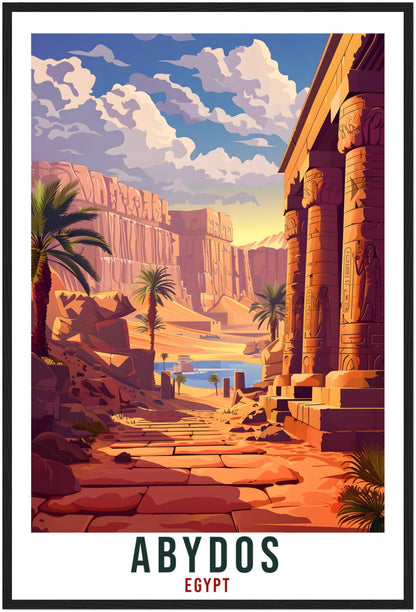 Abydos Egypt Travel Print Abydos Wall Art Wall Hanging Home Décor Abydos Gift Art Lovers Egypt Artwork Gift Print African Landmark Poster