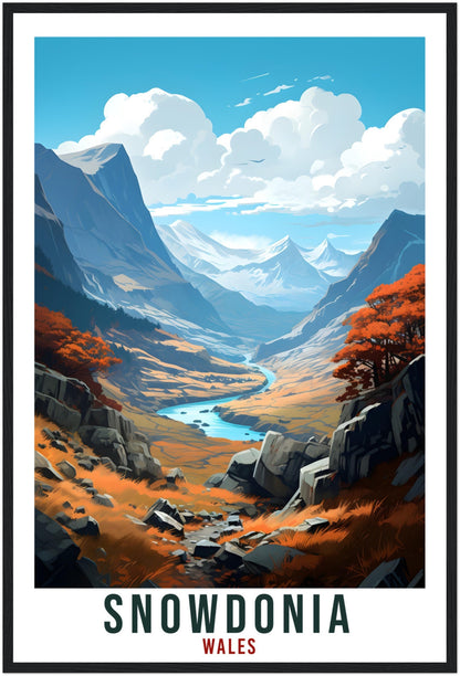 Snowdonia Travel Print Wales Wall Art Home Decor Wall Hanging Travel Art Gift Snowdonia Travel Poster Welsh Landscape Artwork Art Lover Gift