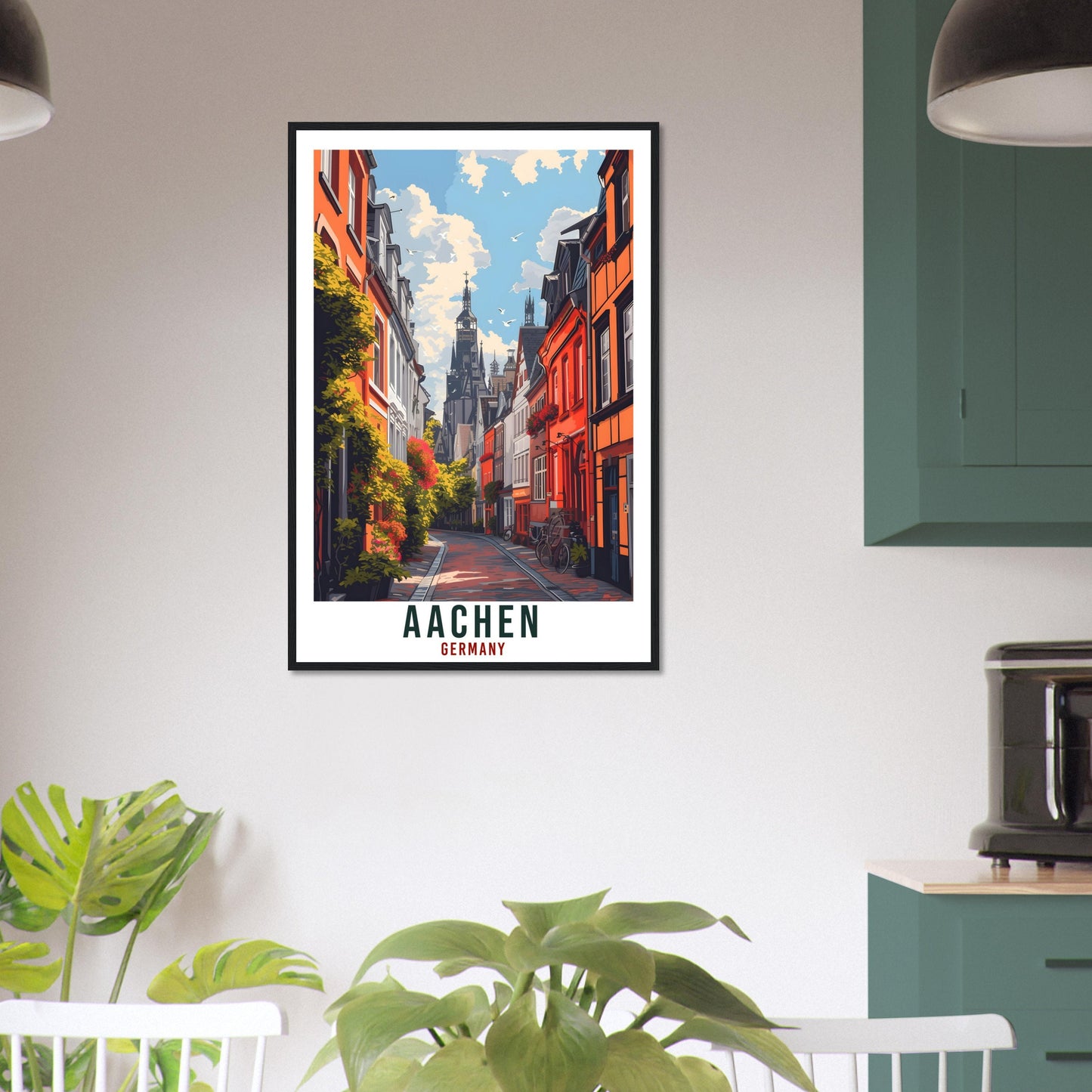 Aachen Print Travel Gift Germany Home Decoration Aachen German Wall Art Gift Wall Hanging Art Lover Germany Artwork Aachen Travel Poster