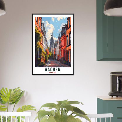 Aachen Print Travel Gift Germany Home Decoration Aachen German Wall Art Gift Wall Hanging Art Lover Germany Artwork Aachen Travel Poster
