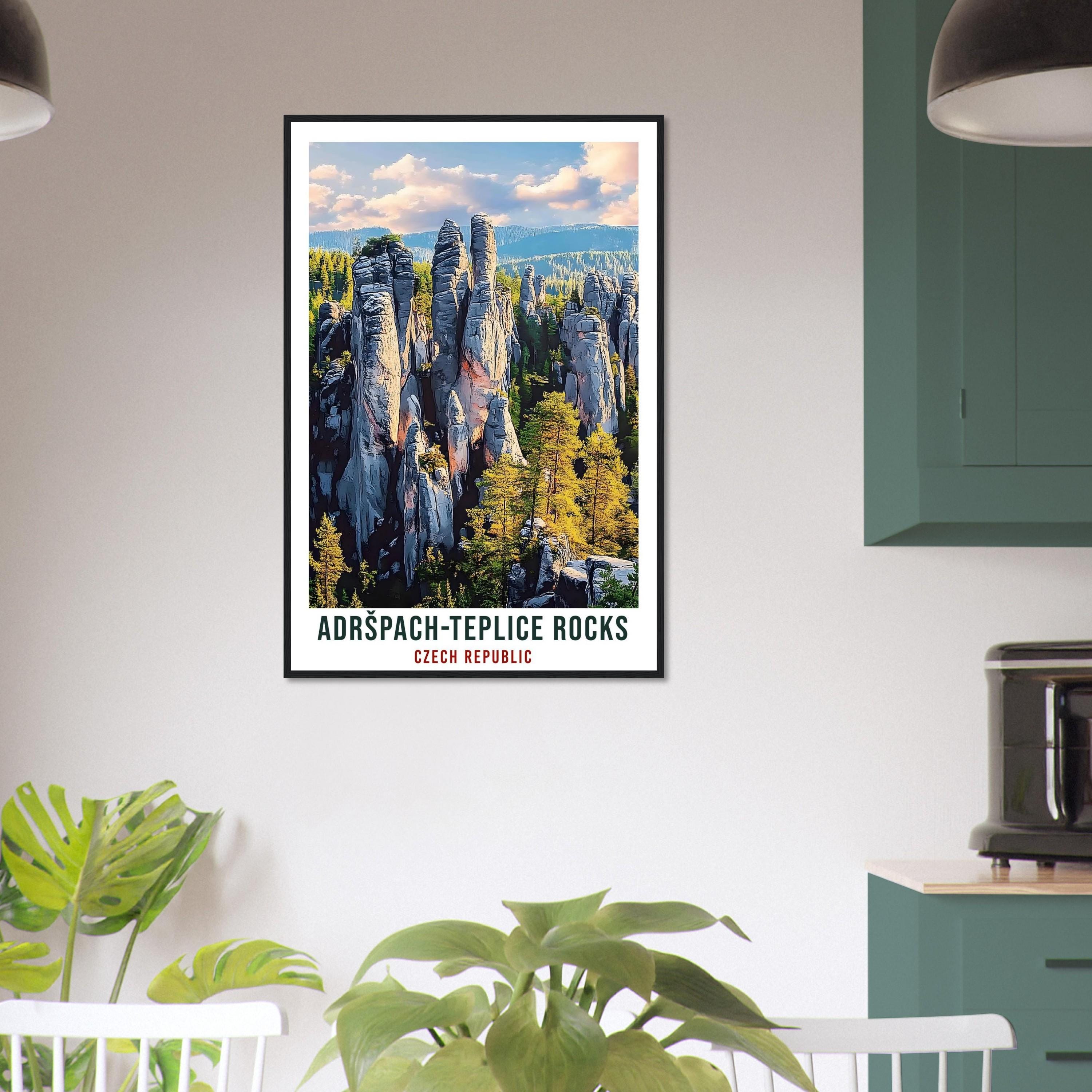 Adršpach-Teplice Rocks Travel Print Czech Republic Home Decor Wall Art Gift Wall Hanging Art Lover Adršpach-Teplice Czechia Travel Poster