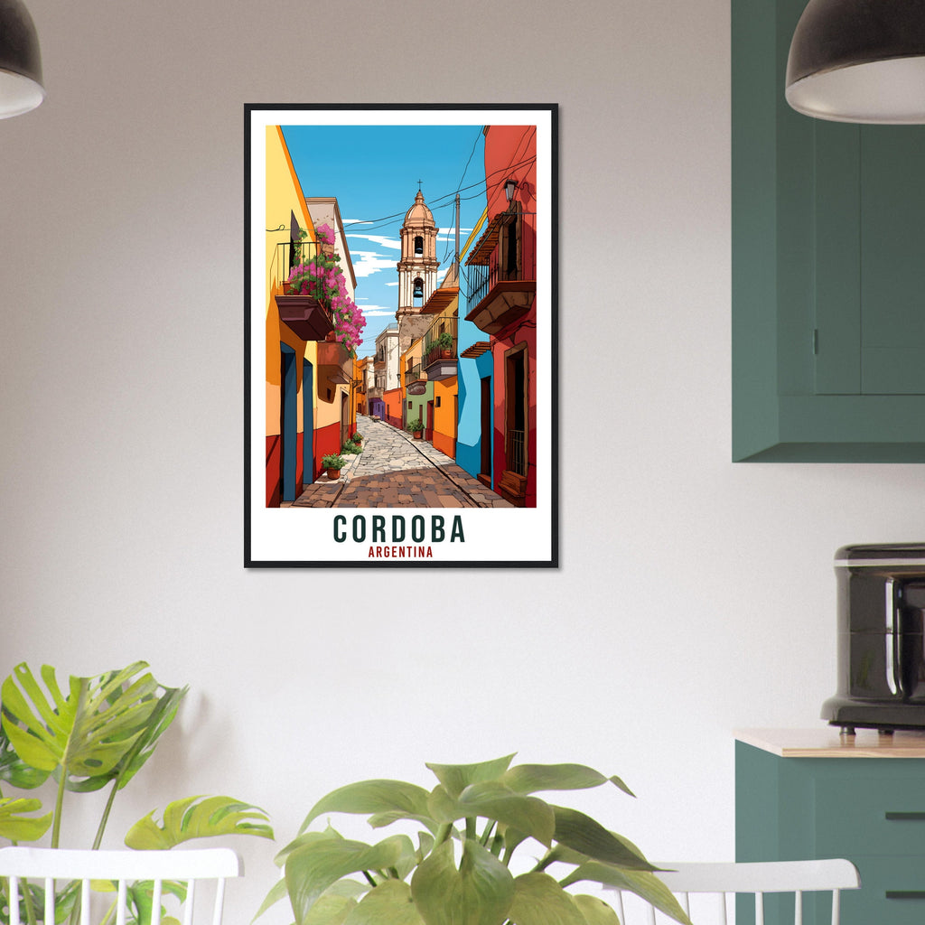 Cordoba Travel Poster Wall Art Cordoba Argentina City Landscape Artwork Cordoba Art Gifts Cordoba Travel Print Argentinian Art Lovers Gift
