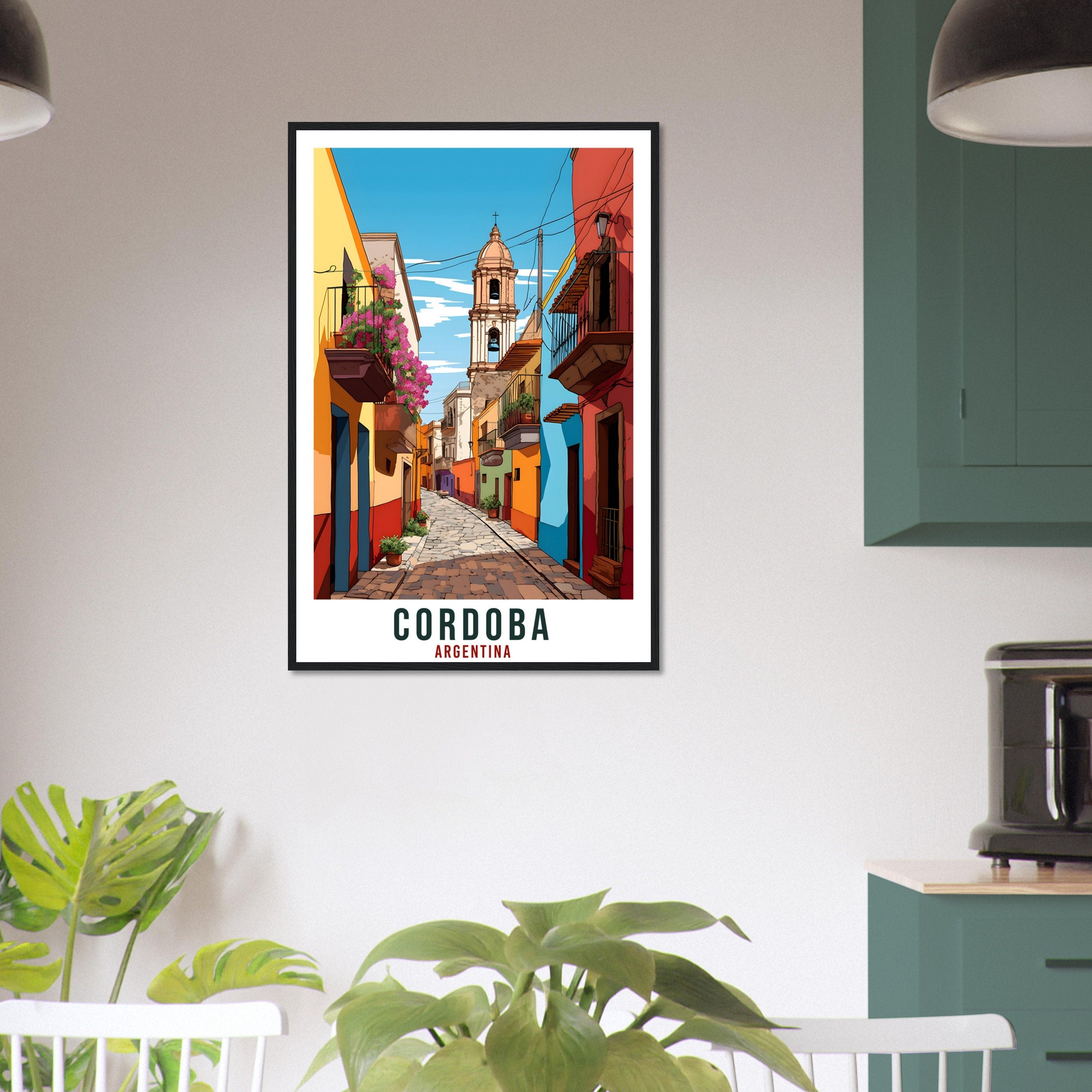 Cordoba Travel Poster Wall Art Cordoba Argentina City Landscape Artwork Cordoba Art Gifts Cordoba Travel Print Argentinian Art Lovers Gift