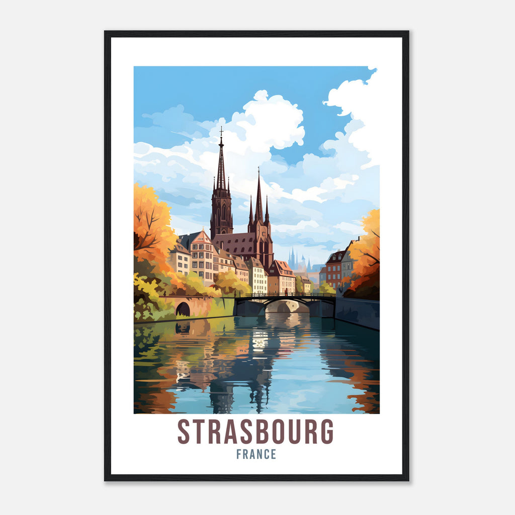 Strasbourg Travel Print Wall Art France Wall Hanging Home Décor Strasbourg Gift Art Lover France Art Lover Gift Strasbourg City Travel Print