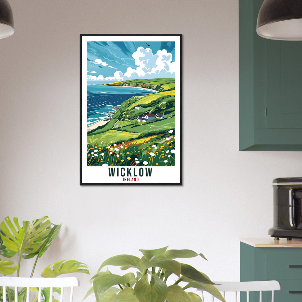 Wicklow Travel Print Ireland Wall Art Wall Hanging Home Décor Wicklow Coast Gift Art Lovers Gift Irish Artwork Gift Ireland Travel Poster