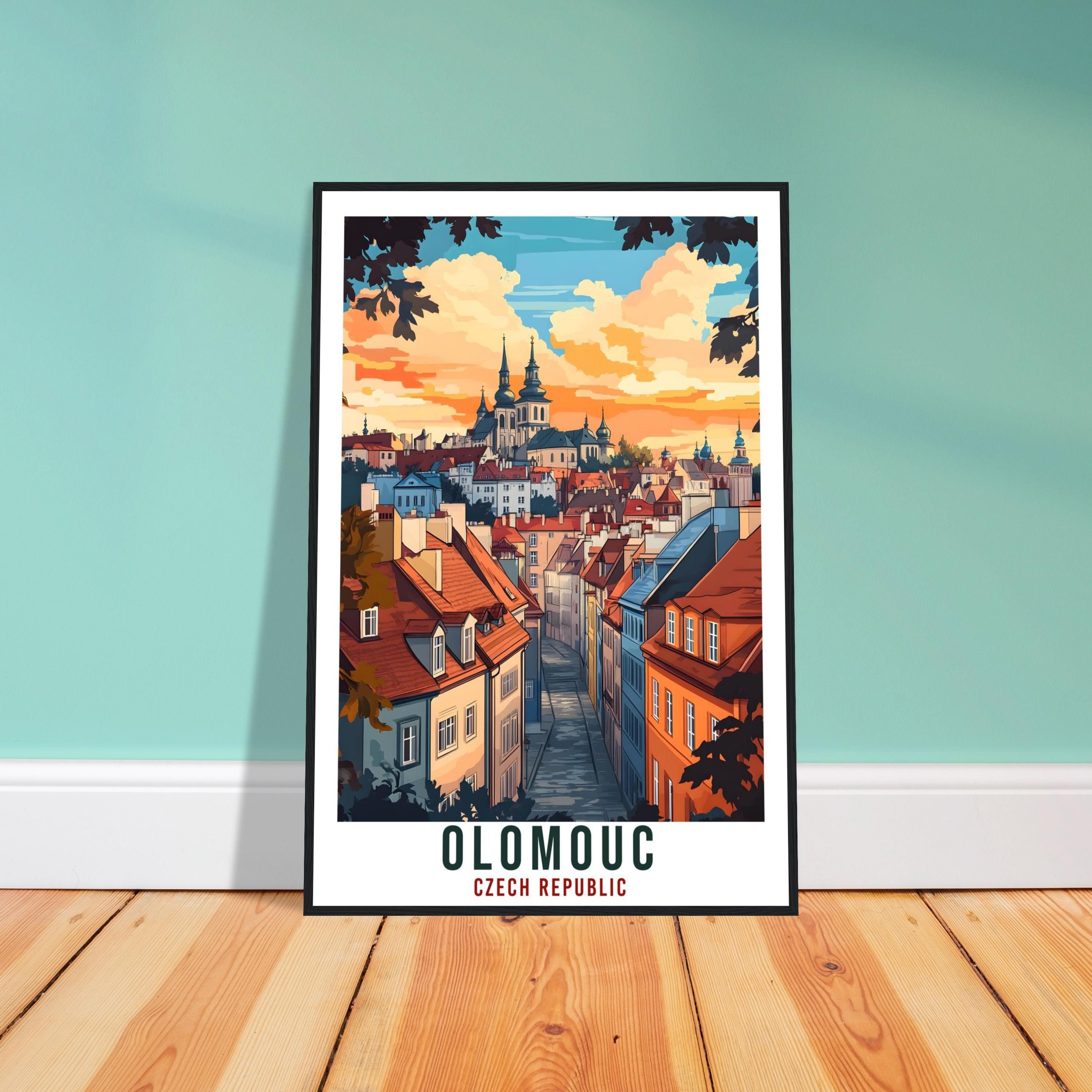 Olomouc Travel Print Czechia Home Decor Olomouc Wall Art Gift Wall Hanging Art Lover Olomouc Czech Republic Artwork Travel Poster Travel Art