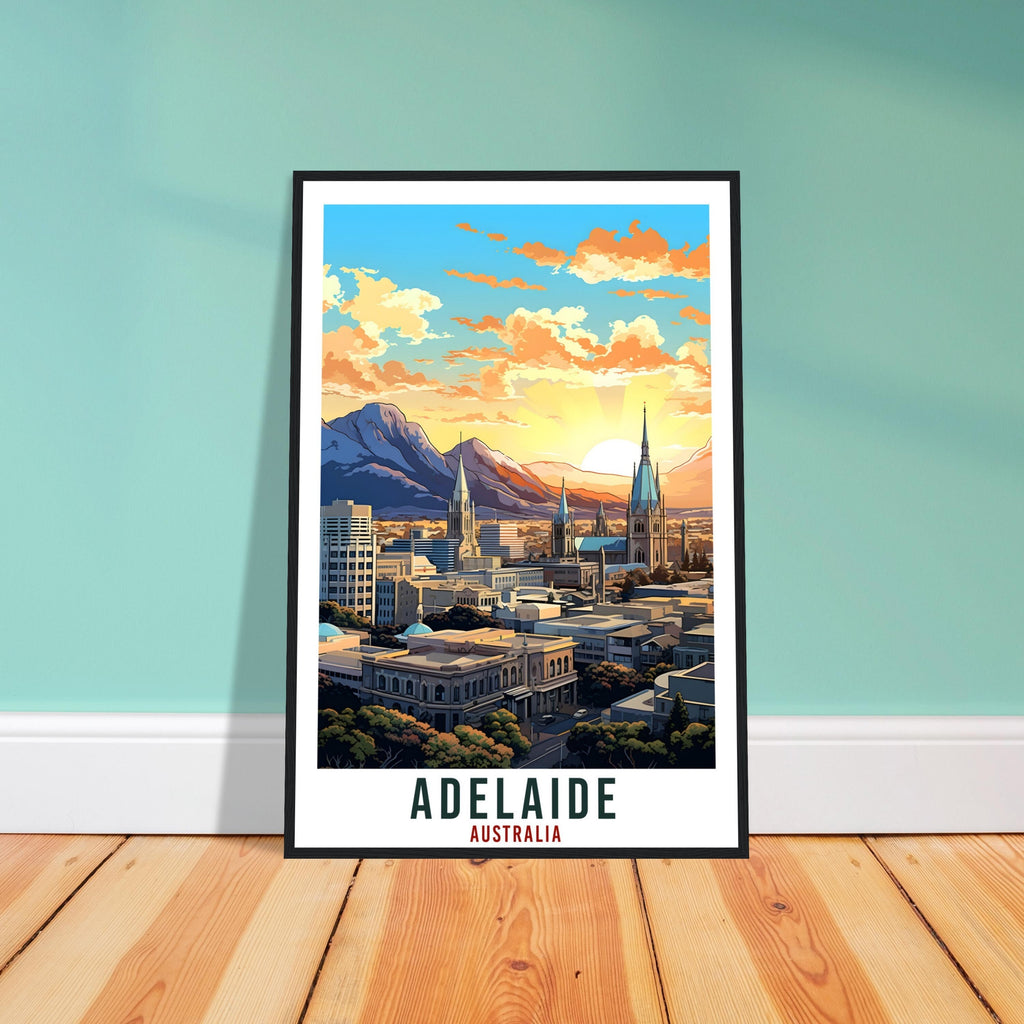 Adelaide Travel Poster Wall Art Adelaide Australia Home Décor Artwork Wall Hanging Art Gift Adelaide Travel Print Australian Art Lovers Gift