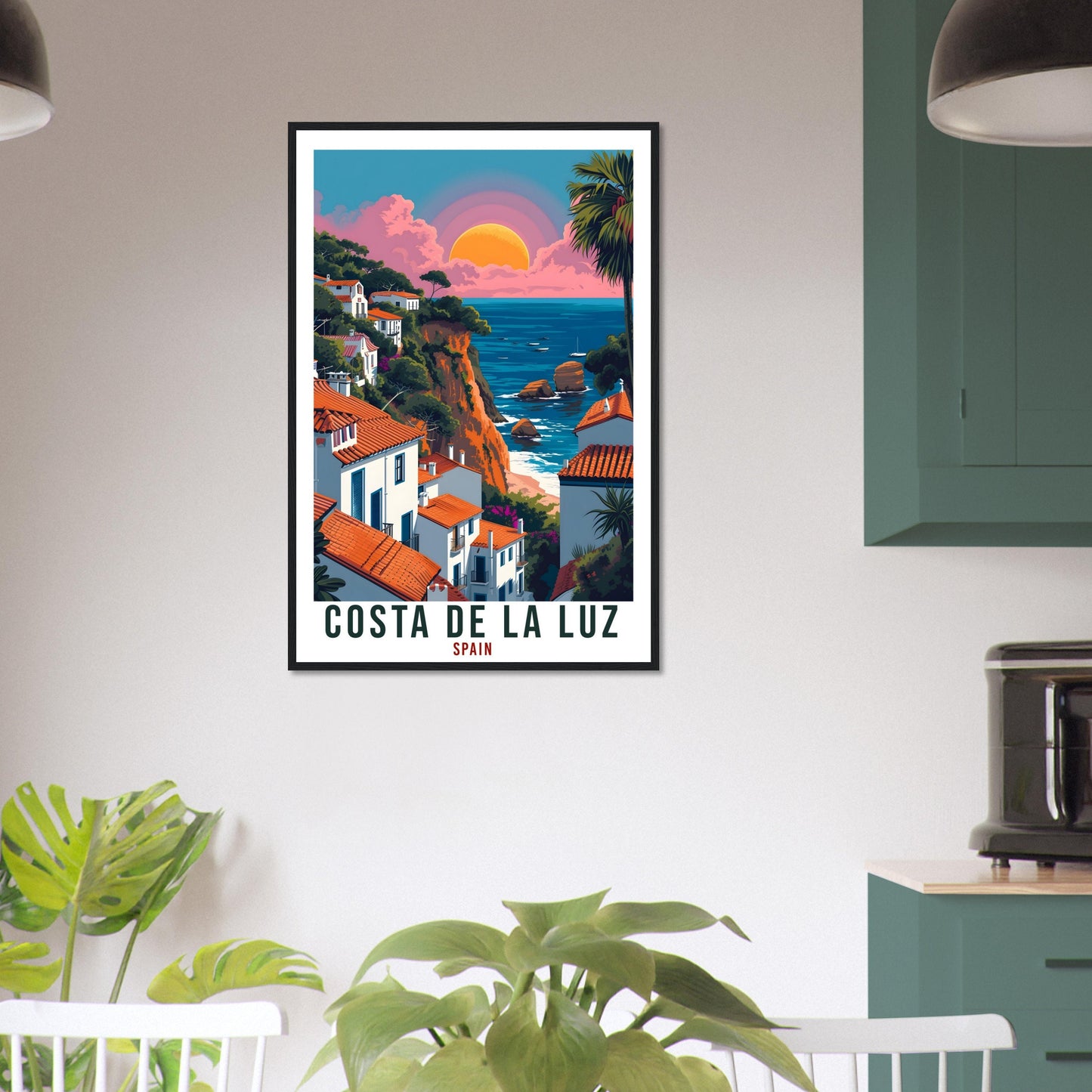 Costa De La Luz Travel Print Spain Home Decoration Spanish Wall Art Gift Wall Hanging Art Lover Spain Artwork Costa De La Luz Travel Poster