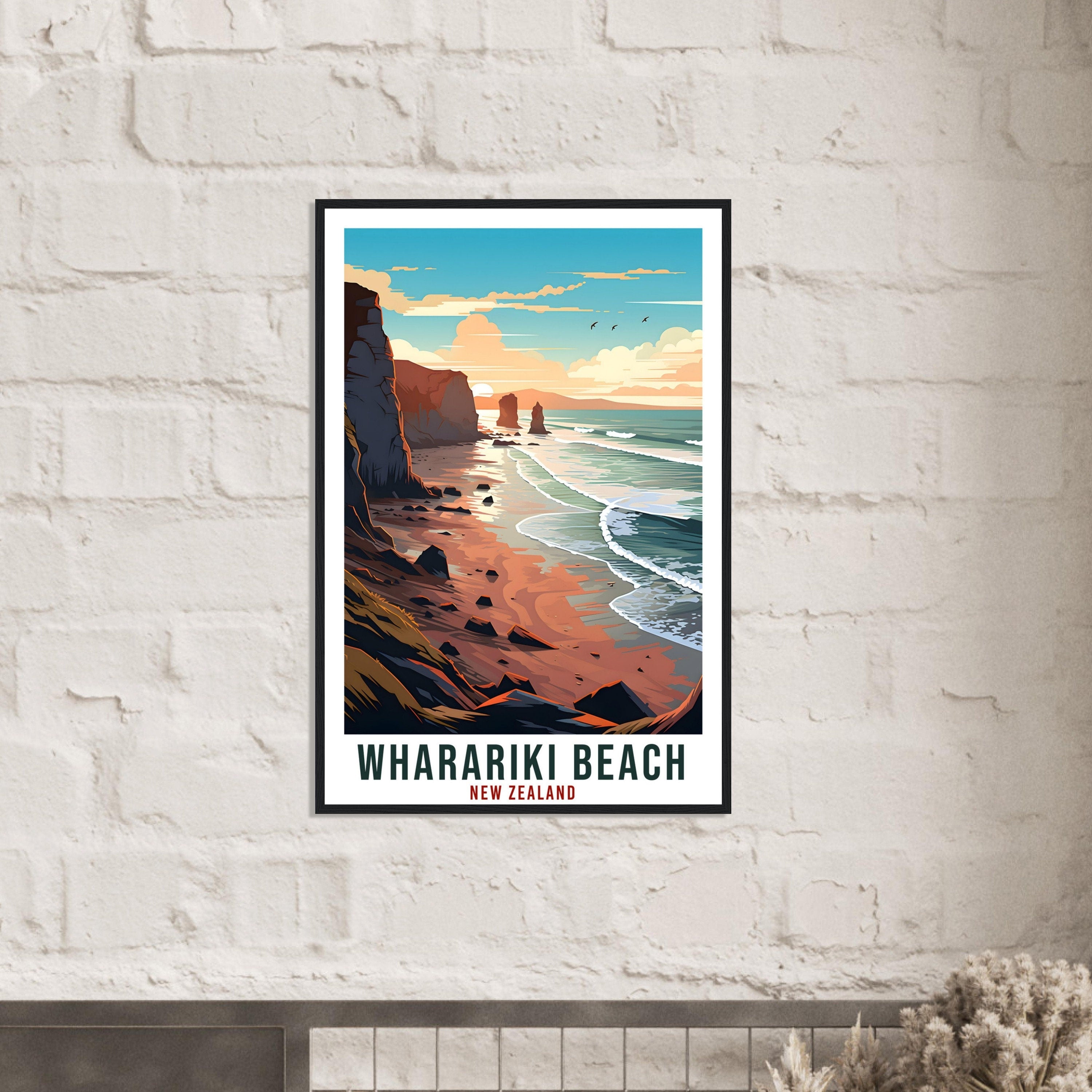 Wharariki Beach Travel Print Wall Art Wharariki Beach New Zealand Artwork Art Gifts Wharariki Travel Poster New Zealand Art Lovers Gift