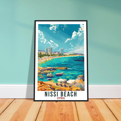 Nissi Beach Cyprus Travel Print Cyprus Wall Art Wall Hanging Home Décor Nissi Beach Gift Cyprus Ayia Napa Artwork Gift Cyprus Travel Poster