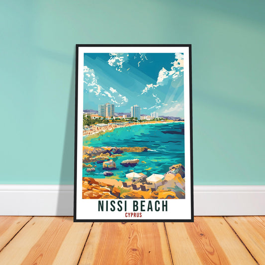 Nissi Beach Cyprus Travel Print Cyprus Wall Art Wall Hanging Home Décor Nissi Beach Gift Cyprus Ayia Napa Artwork Gift Cyprus Travel Poster