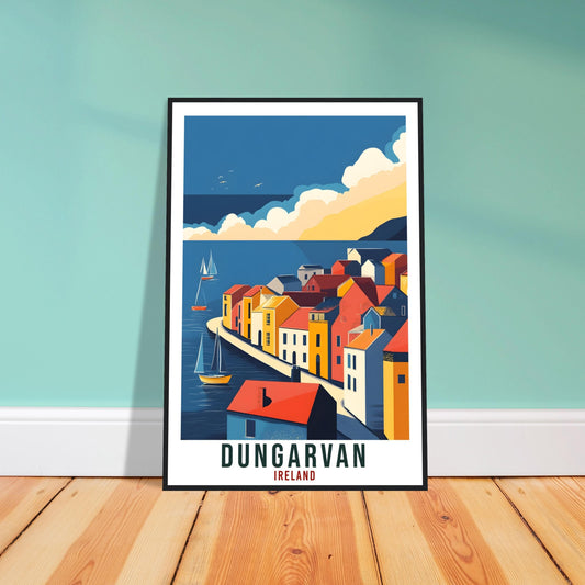 Dungarvan Travel Print Ireland Decor Dungarvan Wall Art Gift Wall Hanging Art Lover Waterford Irish Artwork Travel Poster Ireland Travel Art