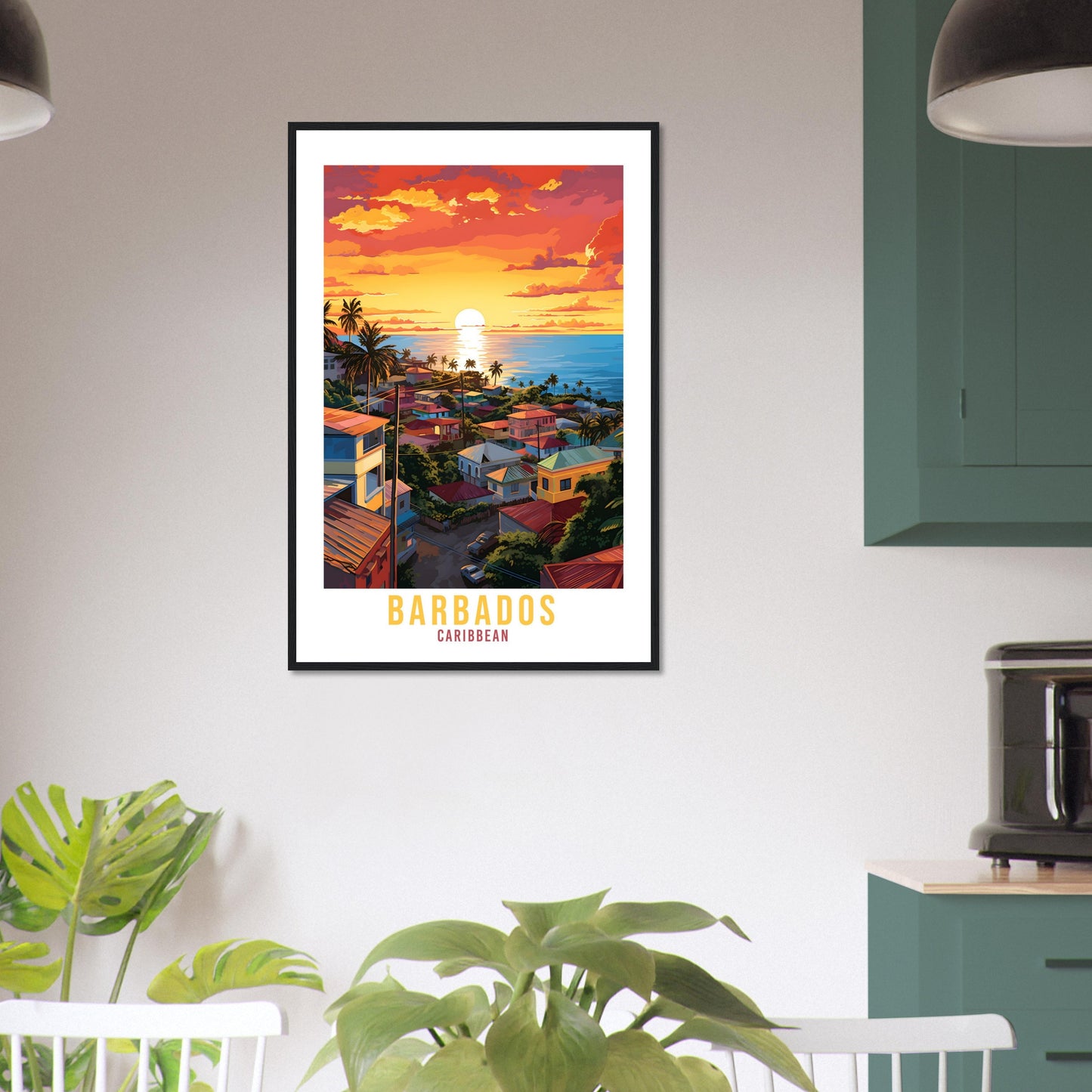 Barbados Travel Print Wall Art Barbados Sunset Wall Hanging Home Décor Caribbean Gift Art Lovers Bridgetown Travel Poster Barbados Print