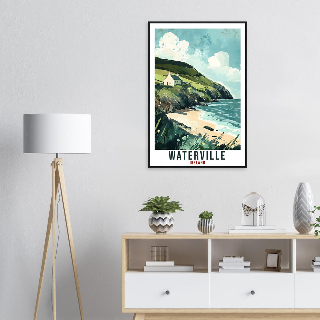 Waterville Travel Print Ireland Home Decor Waterville Wall Art Wall Hanging Art Lover Irish Artwork Travel Poster Waterville Ireland Travel