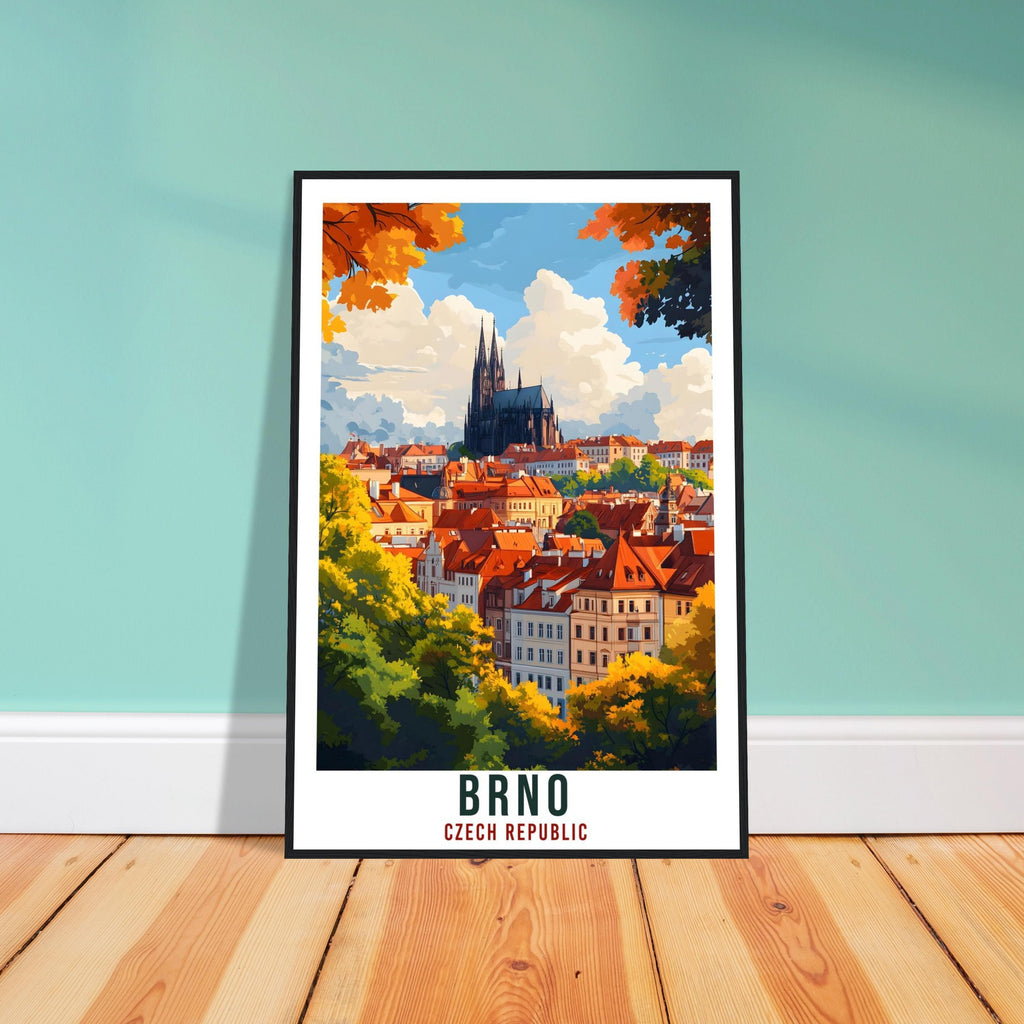 Brno Travel Print Czech Republic Home Decor Brno Wall Art Gift Wall Hanging Art Lover Brno Czechia Artwork Travel Poster Travel Artwork