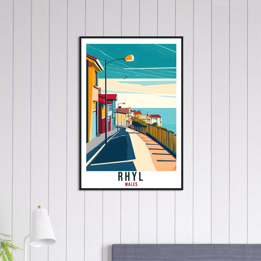 Rhyl Travel Print Wales Home Decor Rhyl Wall Art Wall Hanging Art Lover Wales Artwork Travel Poster Wales Rhyl Travel Artwork Rhyl Gift