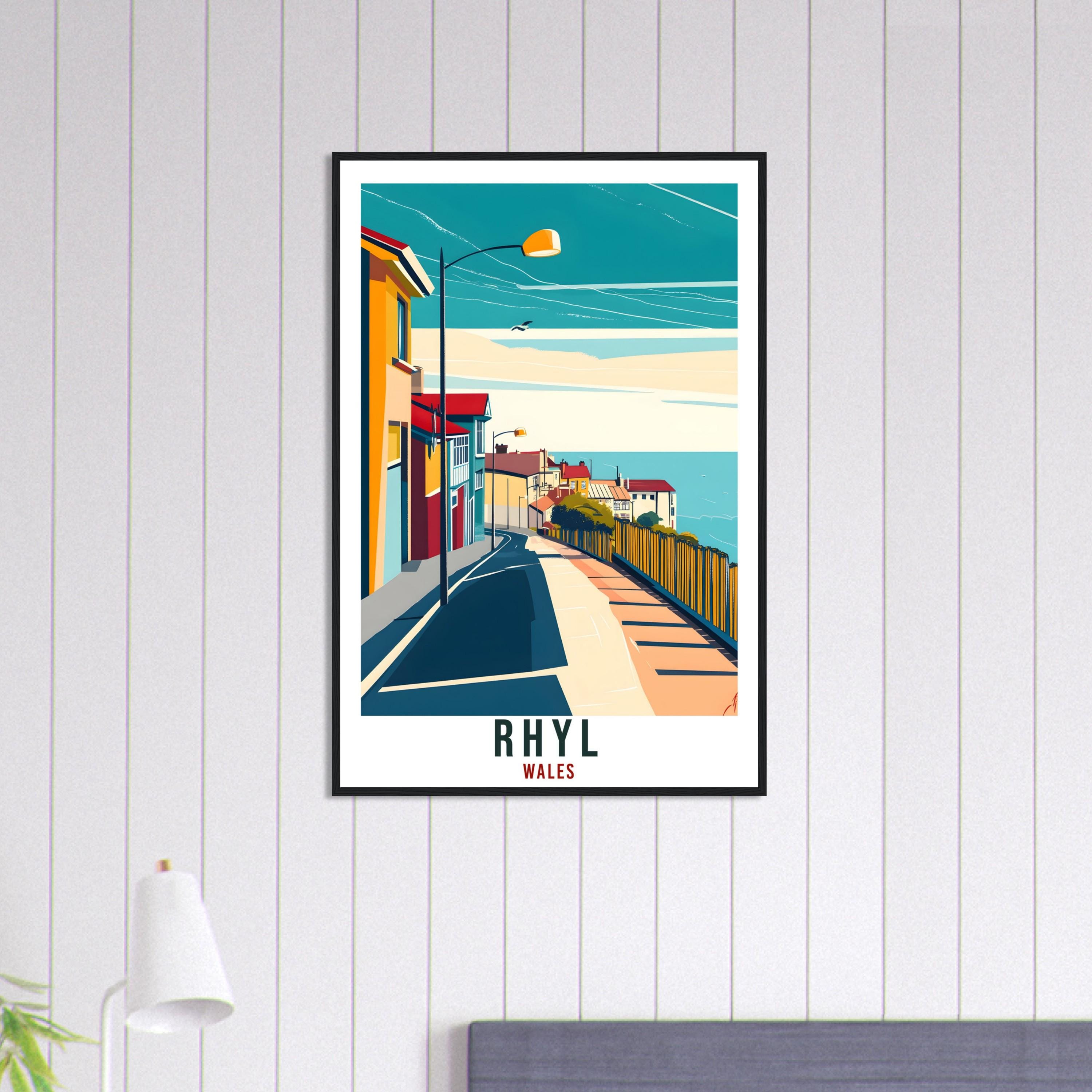 Rhyl Travel Print Wales Home Decor Rhyl Wall Art Wall Hanging Art Lover Wales Artwork Travel Poster Wales Rhyl Travel Artwork Rhyl Gift