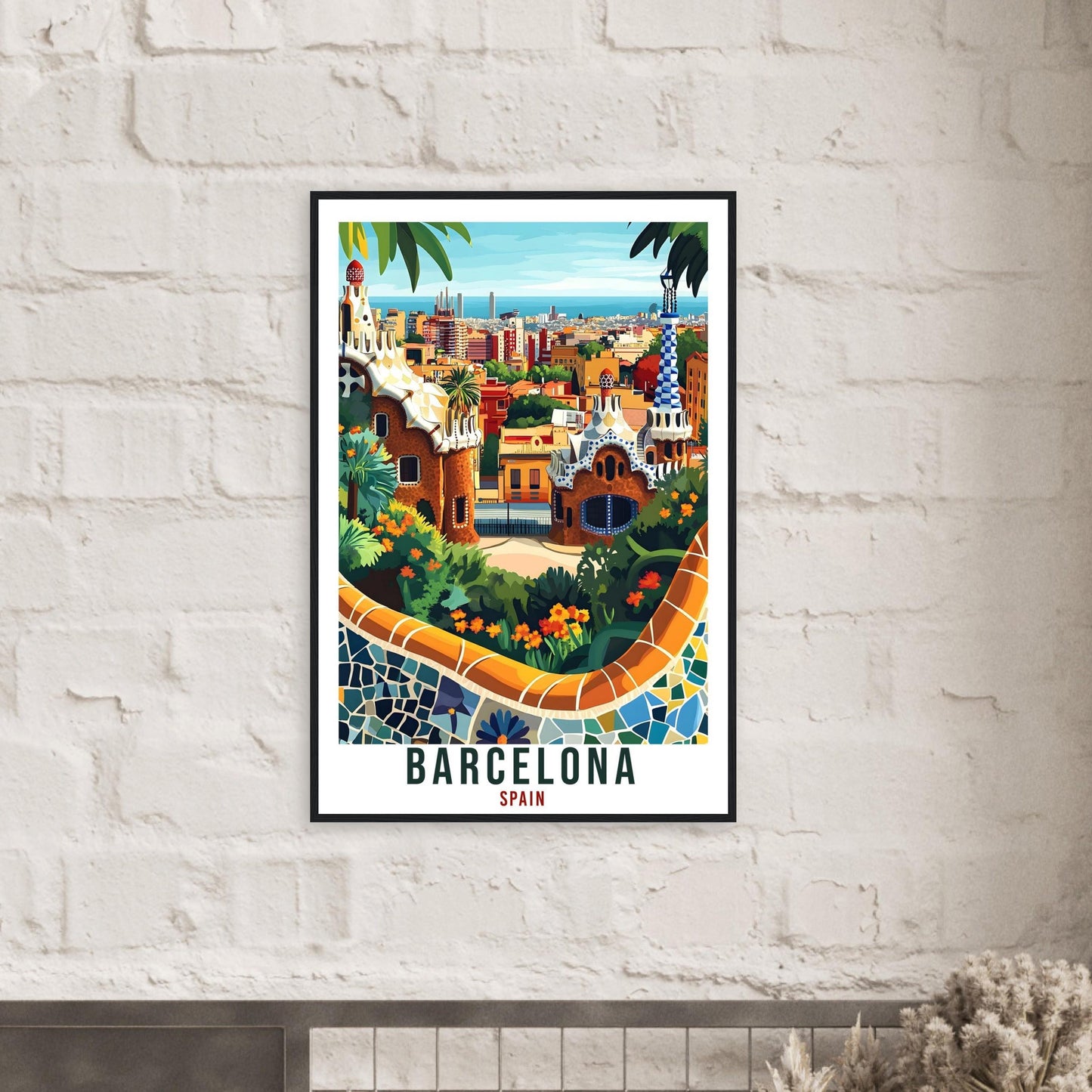 Barcelona Travel Print Spain Home Decor Barcelona Wall Art Gift Wall Hanging Art Lover Barcelona Spain Artwork Travel Poster Travel Art