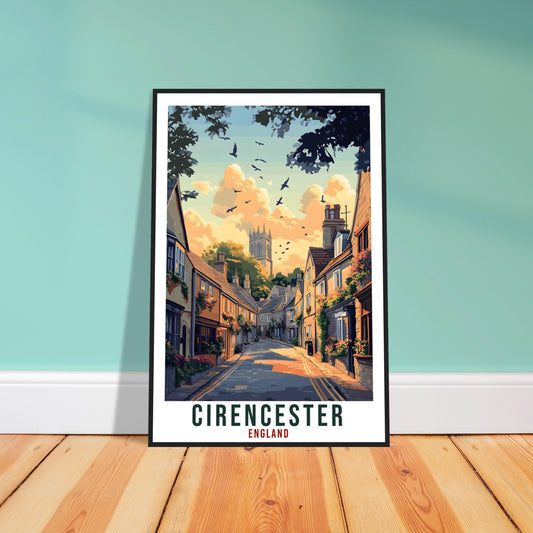 Cirencester Travel Print England Home Decor Cirencester Wall Art Gift Wall Hanging Art Lover England Republic Artwork Travel Poster UK Art