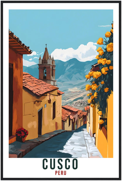Cusco Travel Poster Peru Home Decor Cusco Wall Art Gift Wall Hanging Art Lover Cusco Peruvian Artwork Travel Print Peru Cusco Travel Art