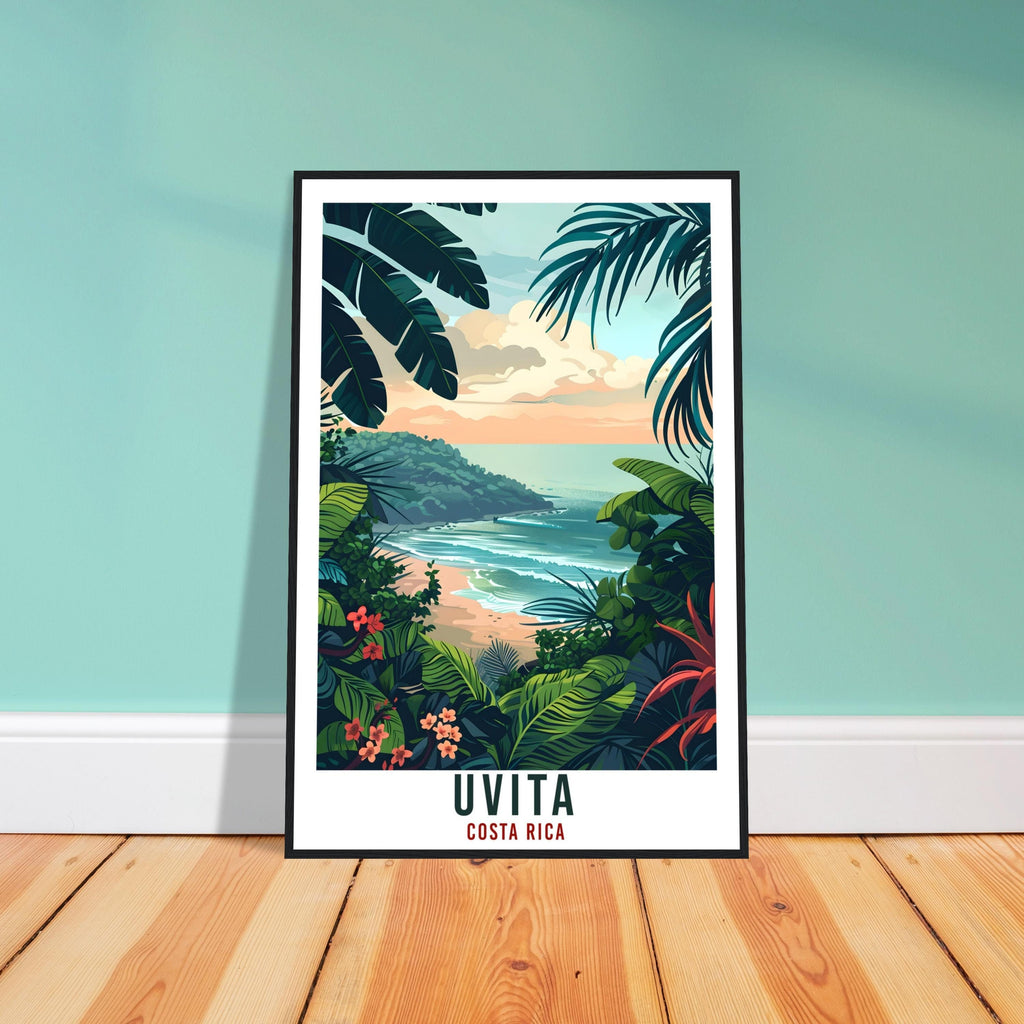 Uvita Costa Rica Travel Print Wall Art Wall Hanging Home Décor Uvita Wall Art Gift Landmark Artwork Travel Art Costa Rica City Travel Poster
