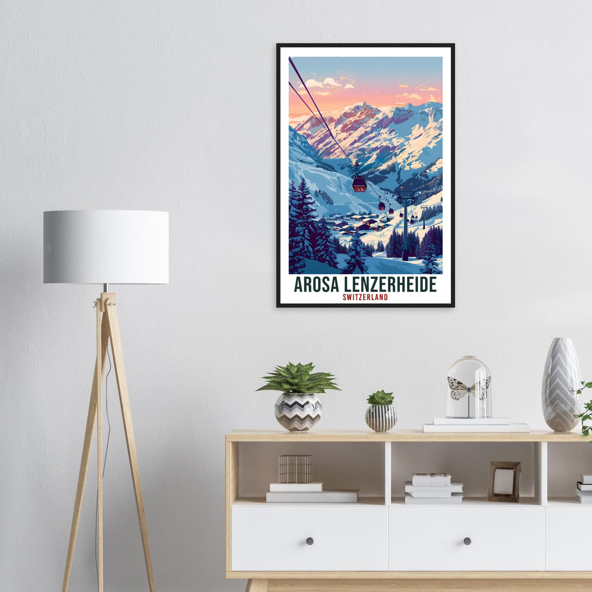 Arosa Lenzerheide Travel Print Swiss Wall Art Wall Hanging Décor Lenzerheide Ski Gift Art Gift Switzerland Artwork Gift Swiss Travel Poster