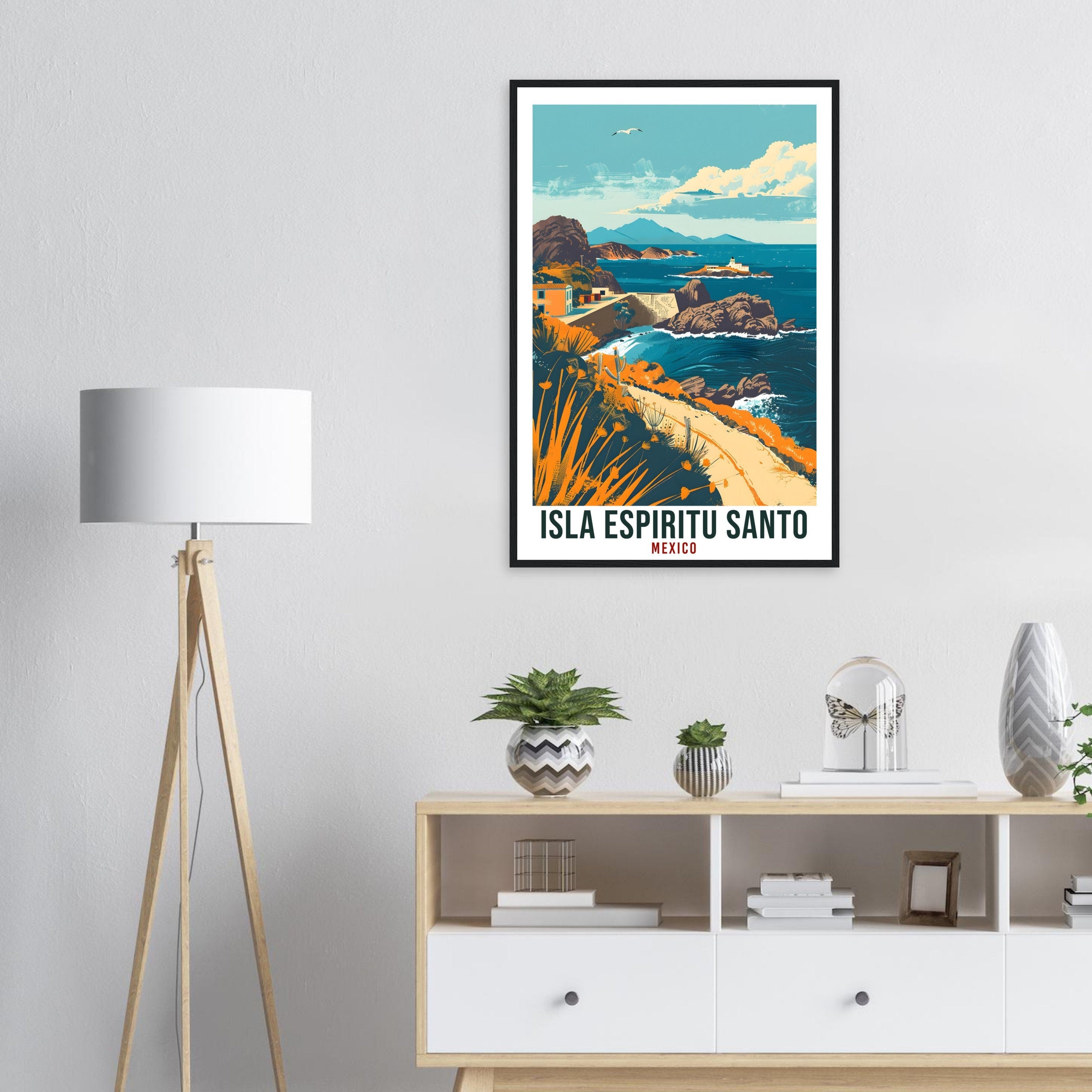 Isla Espiritu Santo Mexico Travel Print Mexico Wall Art Home Décor Espiritu Santo Gift Mexico Home Artwork Gift South America Travel Poster