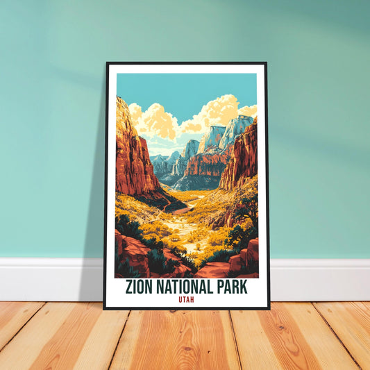 Zion National Park Utah USA Travel Print Wall Art Wall Hanging Home Décor Zion National Park Gift Travel Art USA Utah Artwork Travel Poster