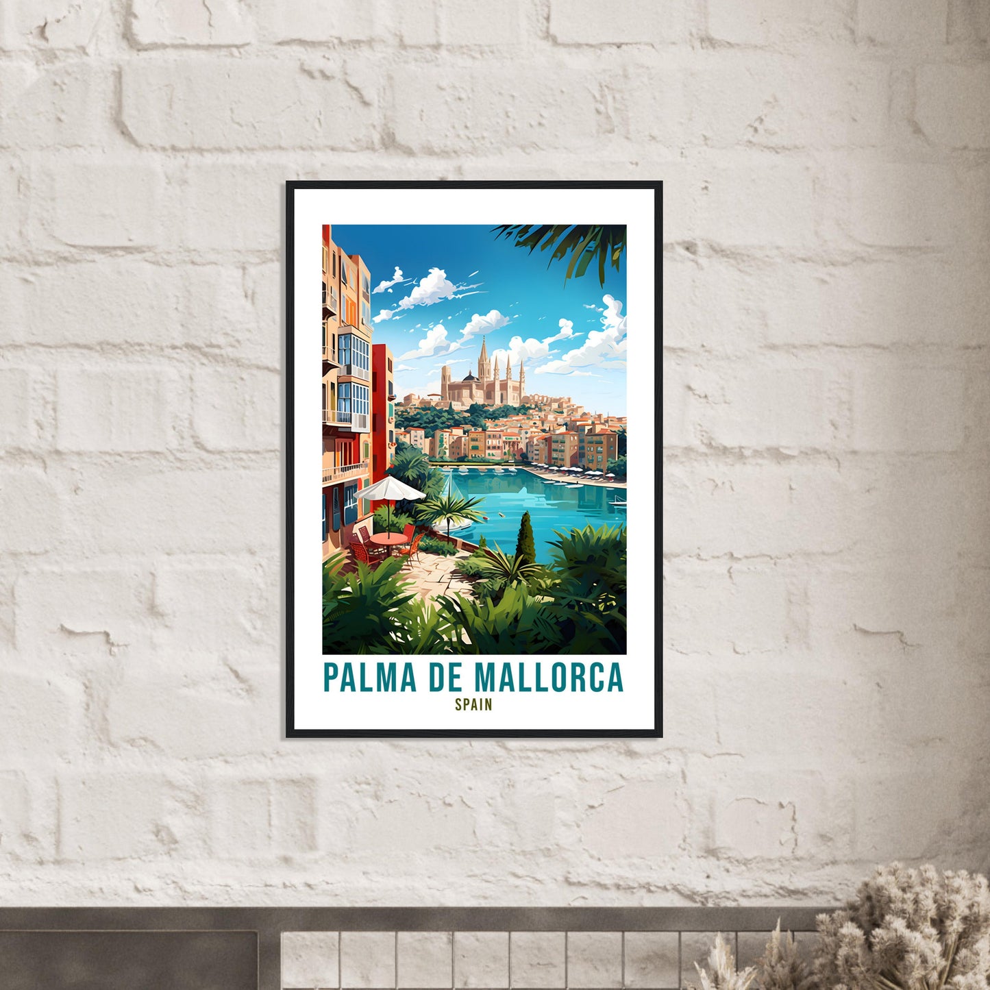 Palma De Mallorca Travel Print Wall Art Palma Wall Hanging Spain Gift Holiday Print Mallorca Art Print Palma Travel Poster Landscape Print