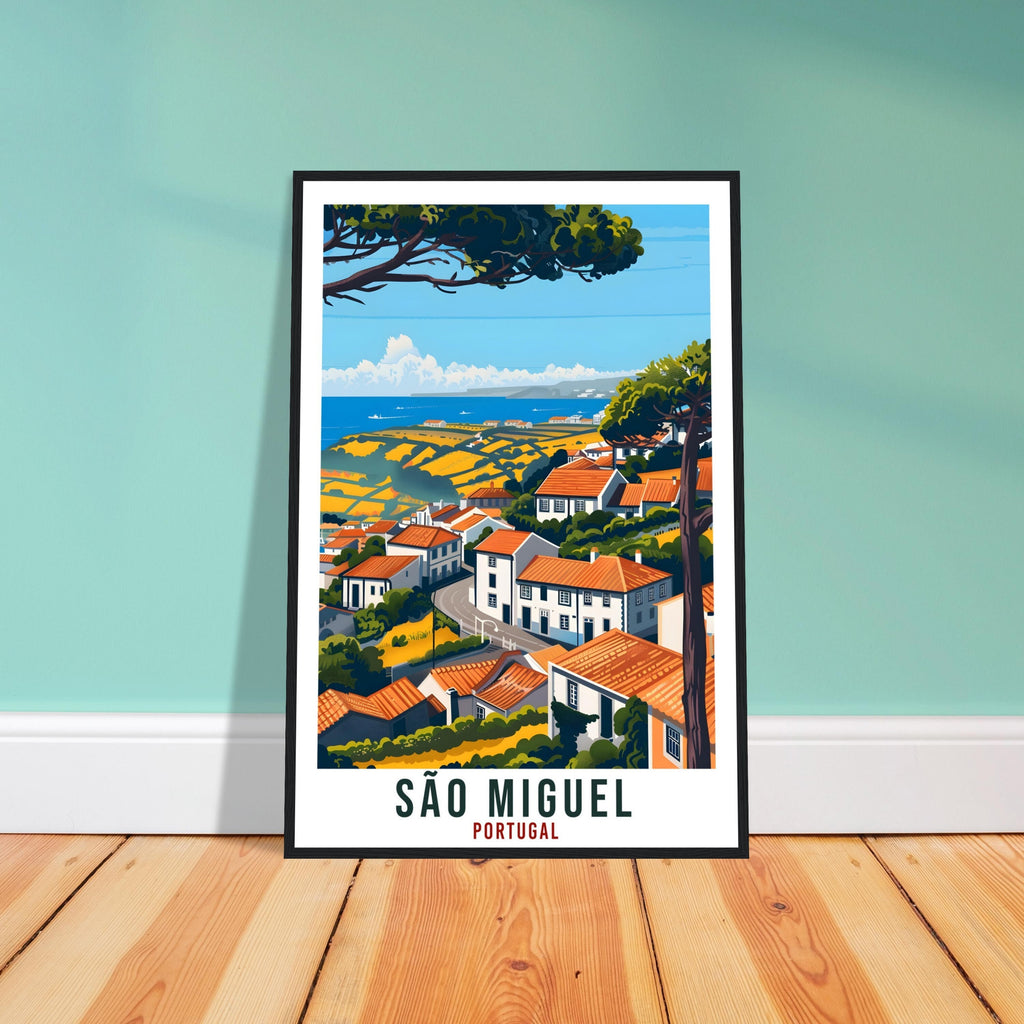 São Miguel Travel Print Portugal Wall Art Wall Hanging Home Décor São Miguel Gift Portugal Landmark Artwork Portugal Holiday Travel Poster