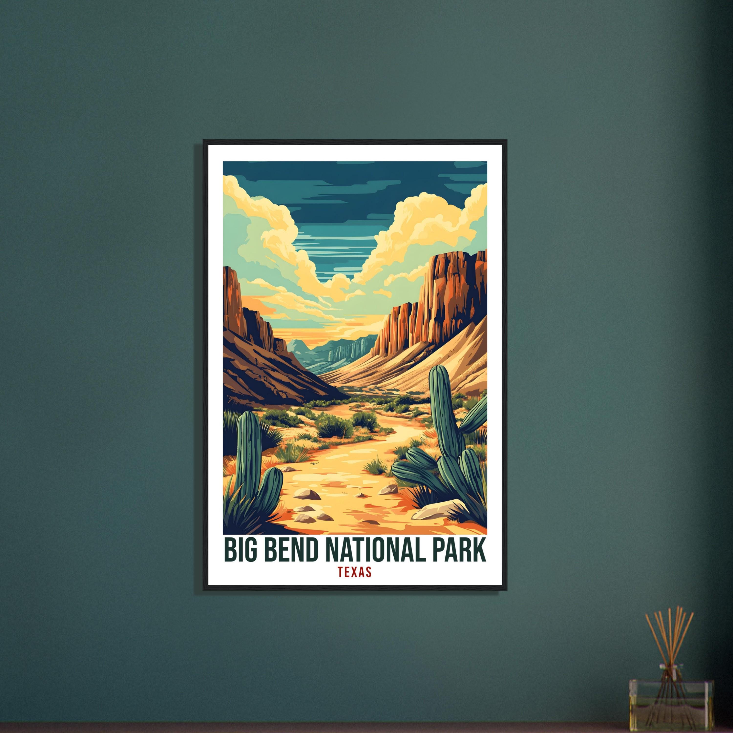 Big Bend National Park Texas USA Travel Print Wall Art Wall Hanging Home Décor Big Bend Park Gift Travel Art USA Artwork Travel Poster