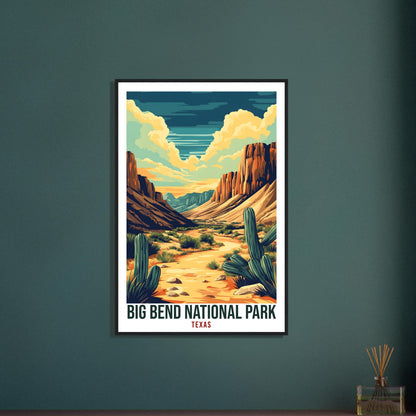 Big Bend National Park Texas USA Travel Print Wall Art Wall Hanging Home Décor Big Bend Park Gift Travel Art USA Artwork Travel Poster