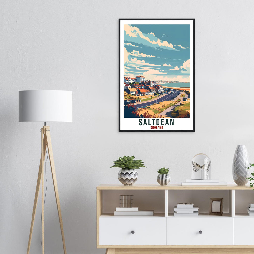 Saltdean Travel Print Wall Art Wall Hanging Home Living Décor Saltdean Gift Art Lovers Gift UK Artwork Gift Print England Travel Poster