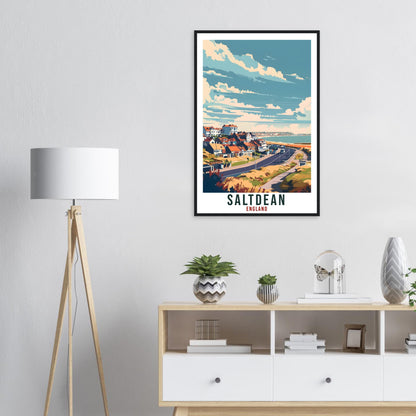 Saltdean Travel Print Wall Art Wall Hanging Home Living Décor Saltdean Gift Art Lovers Gift UK Artwork Gift Print England Travel Poster