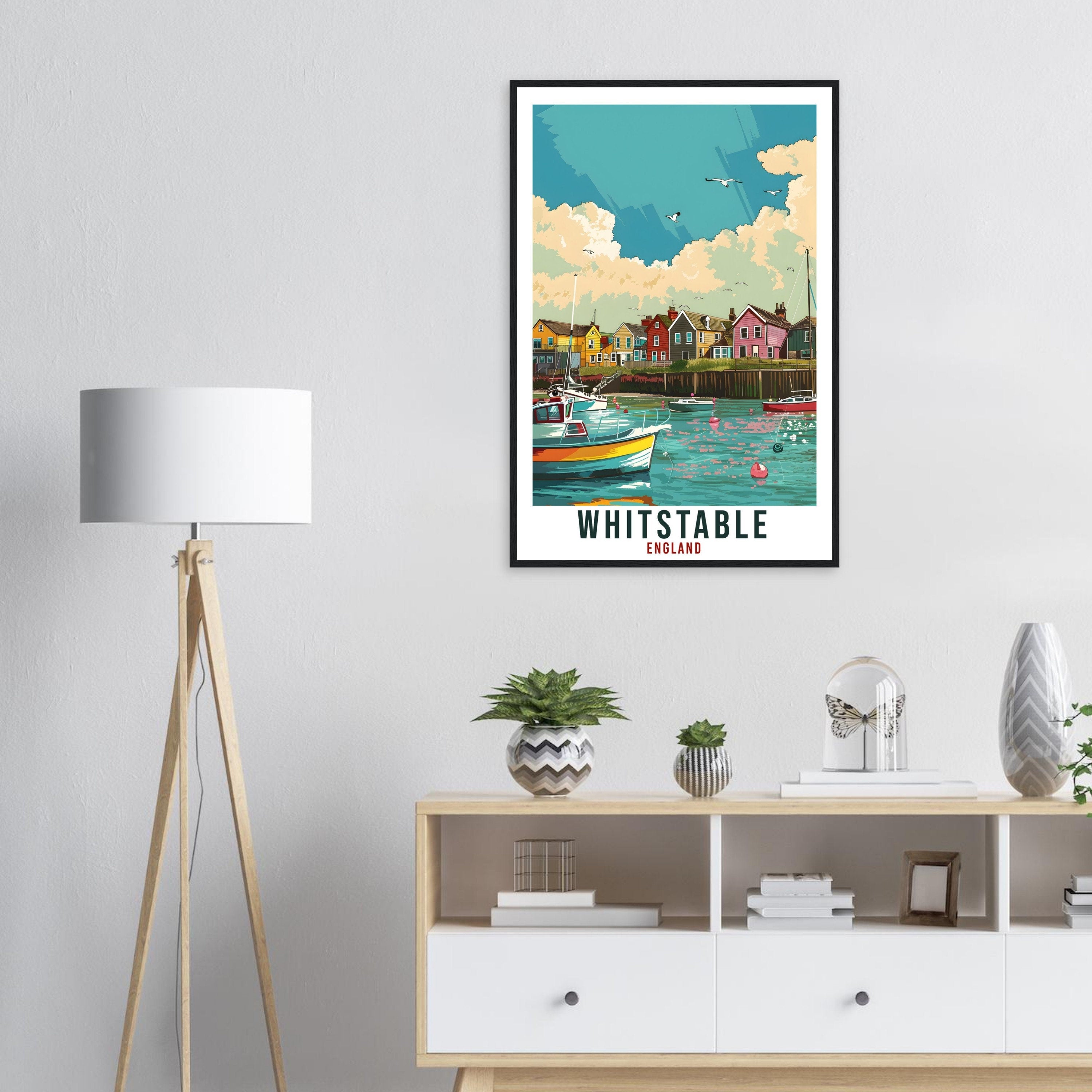 Whitstable Travel Print Wall Art Wall Hanging Home Living Décor Whitstable Gift Art Lovers Gift UK Artwork Gift Print England Travel Poster