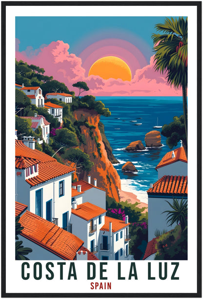 Costa De La Luz Travel Print Spain Home Decoration Spanish Wall Art Gift Wall Hanging Art Lover Spain Artwork Costa De La Luz Travel Poster