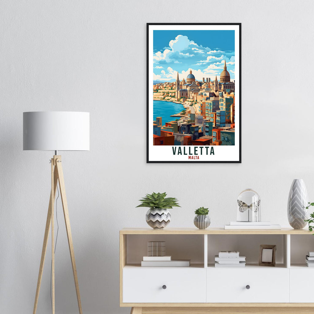 Valletta Travel Print Malta Wall Art Wall Hanging Home Living Décor Valletta Gift Art Lovers Gift Malta Artwork Gift Malta Travel Poster