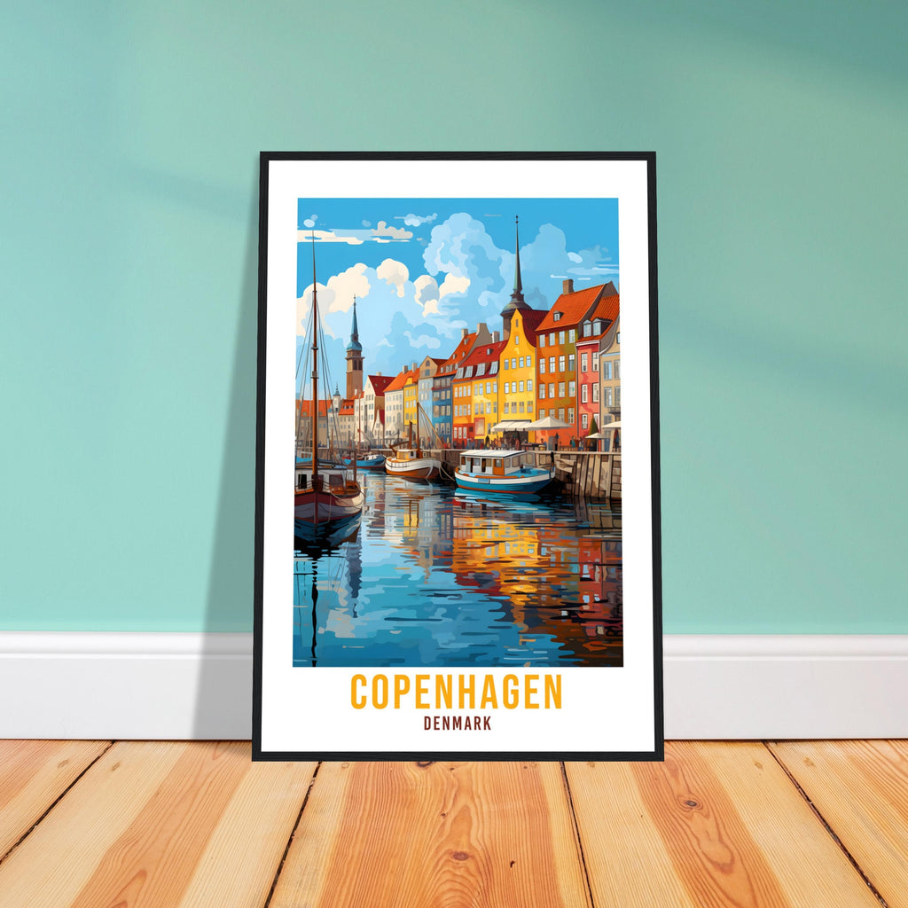 Copenhagen Denmark Travel Print Wall Art Copenhagen Wall Hanging Home Décor Denmark Gift Art Lovers Copenhagen Travel Poster Denmark City