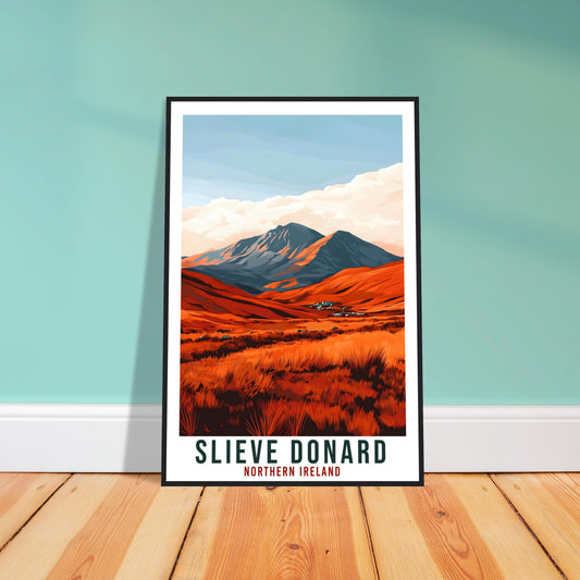 Slieve Donard Travel Print Northern Ireland Home Decor Mourne Mountains Wall Art Wall Hanging Irish Artwork Travel Poster Slieve Donard Art