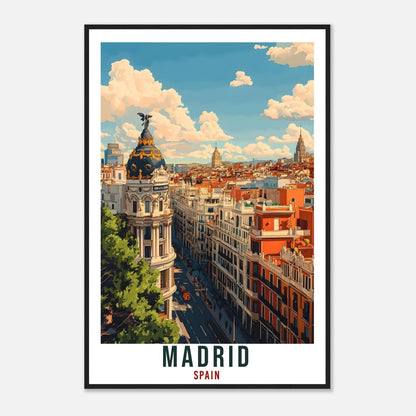 Madrid Travel Print Spain Home Decor Madrid City Wall Art Gift Wall Hanging Art Lover Madrid Spain Artwork Travel Poster Travel Artwork