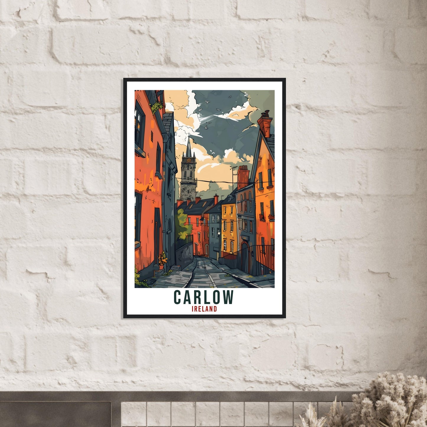 Carlow Travel Print Ireland Wall Art Wall Hanging Home Living Décor Carlow Gift Art Lovers Gift Irish Artwork Gift Ireland Travel Poster