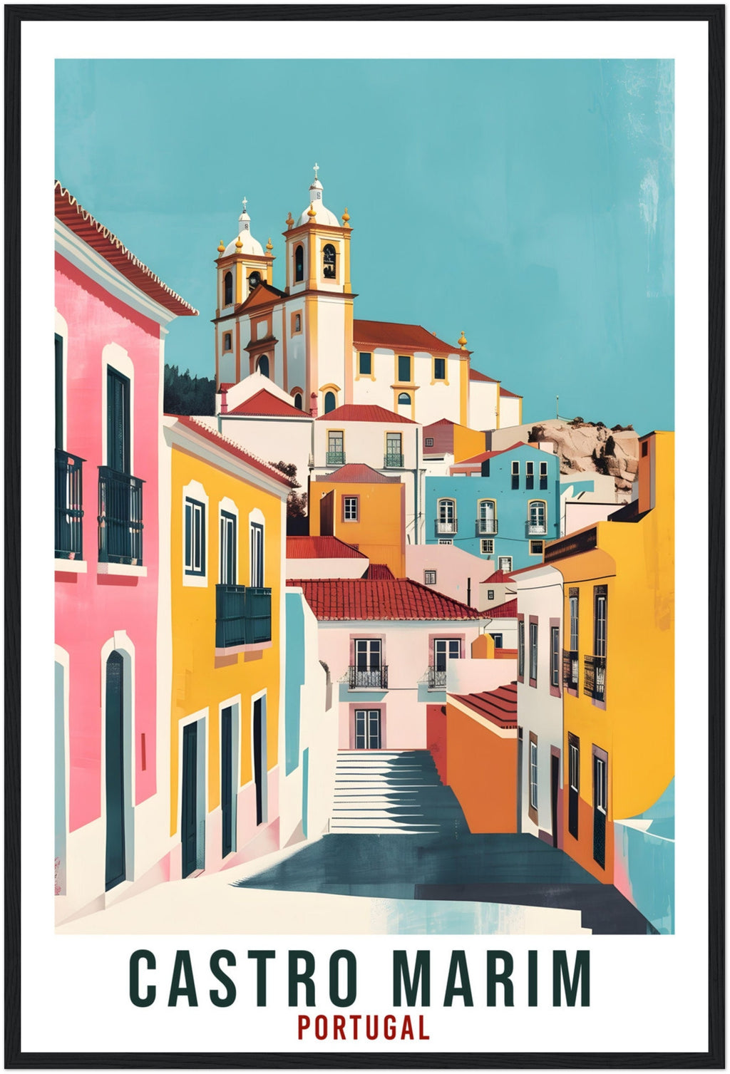 Castro Marim Travel Print Portugal Wall Art Wall Hanging Home Décor Castro Marim Gift Portugal Landmark Artwork Gift Portugal Travel Poster