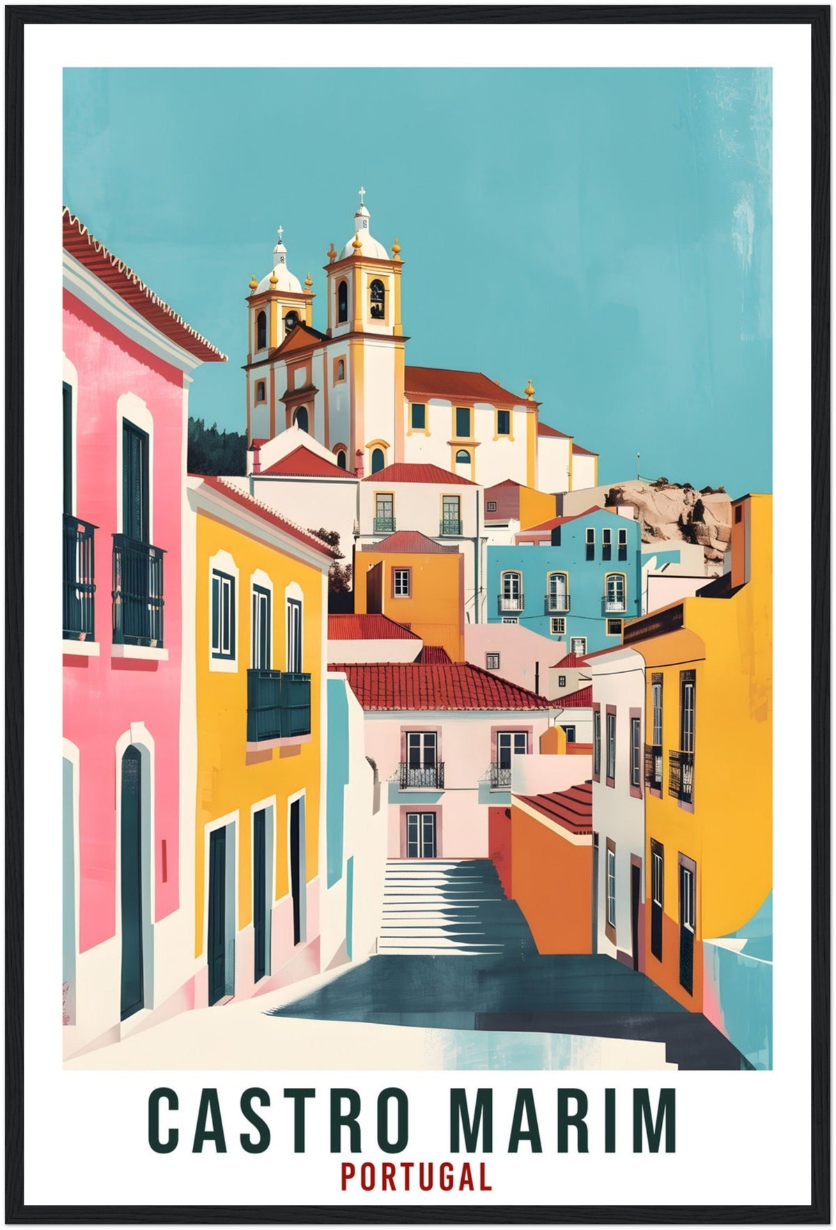 Castro Marim Travel Print Portugal Wall Art Wall Hanging Home Décor Castro Marim Gift Portugal Landmark Artwork Gift Portugal Travel Poster